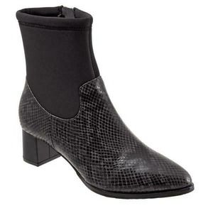 Trotters Kippy Grey Snake Ankle Zipped Booties 6